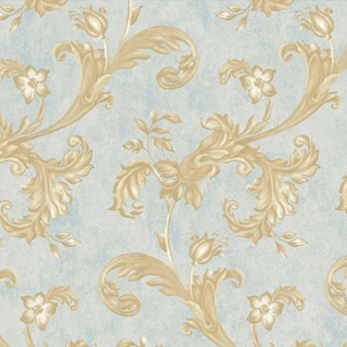 藤蔓花兒_浅藍底(2H3503)