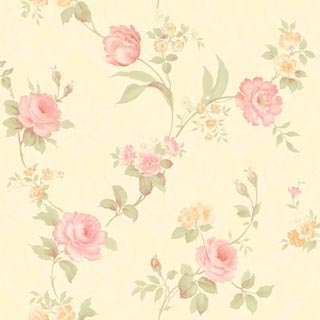 蘿蔓花舞_黃底紫花(NA5105)