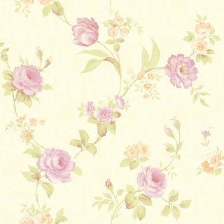 蘿蔓花舞_黃底紅花(NA5104)