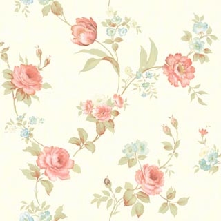 蘿蔓花舞_白底紅花(NA5101)