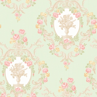 皇家花園_青綠底粉花(LM1205)