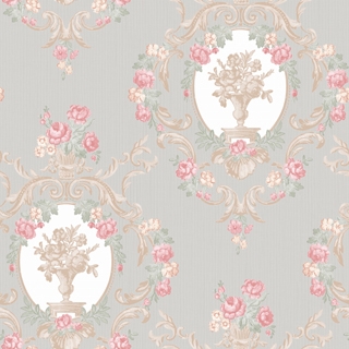 皇家花園_銀灰底粉花(LM1206)